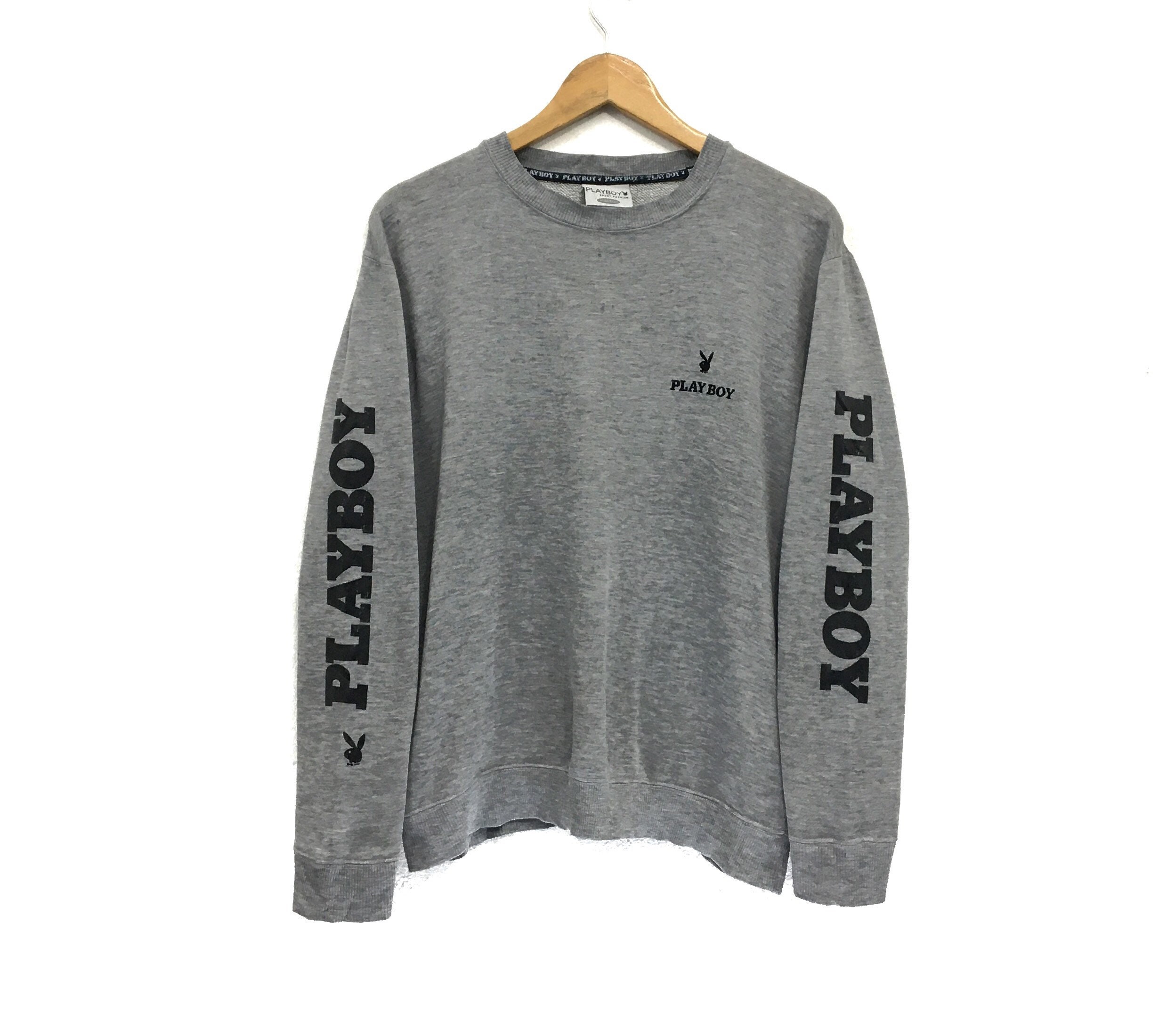 PLAYBOY BUNNY Crewneck Sweatshirt Big Logo Spell Out Pullover | Etsy