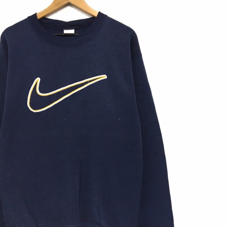 Vintage 90s NIKE SWOOSH Crewneck Sweatshirt Embroidery Big - Etsy