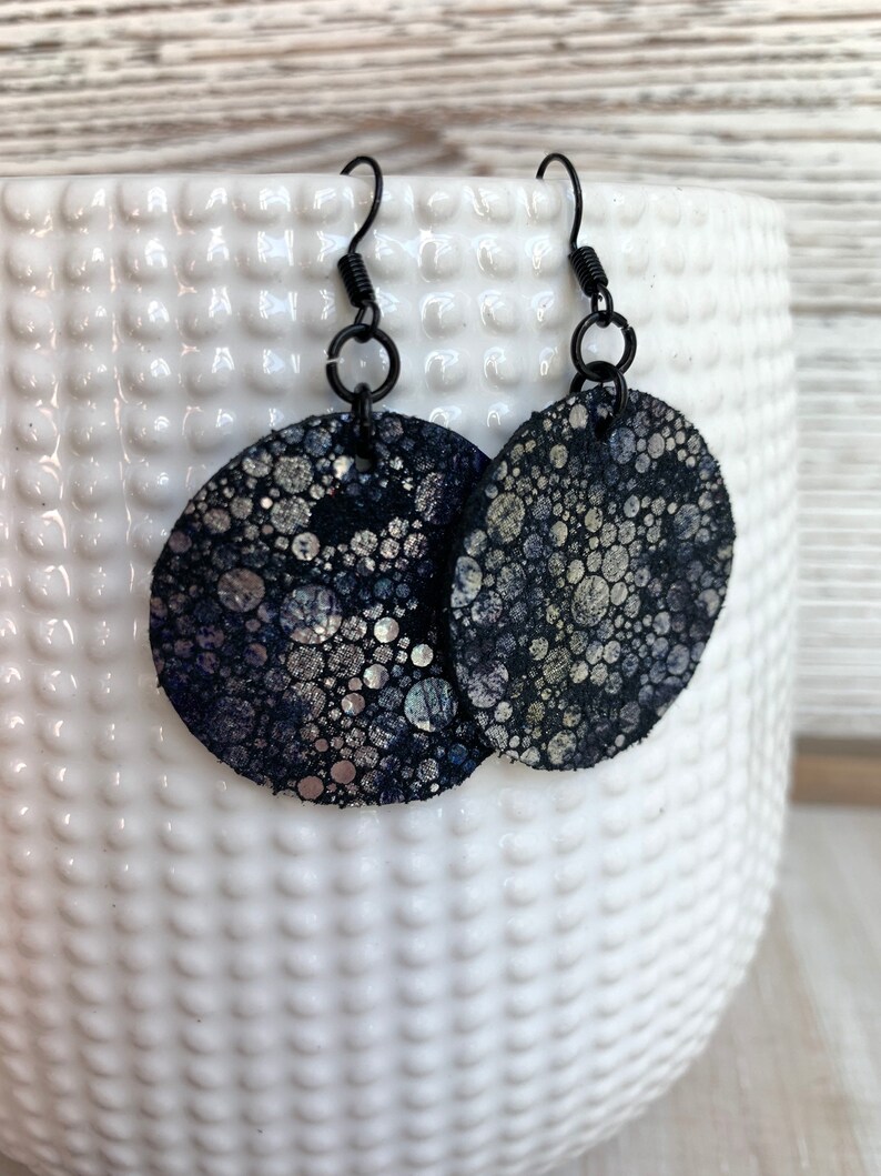 Leather Earrings Teardrop Leather Earrings Snakeskin Leather Earrings Snakeskin Leather