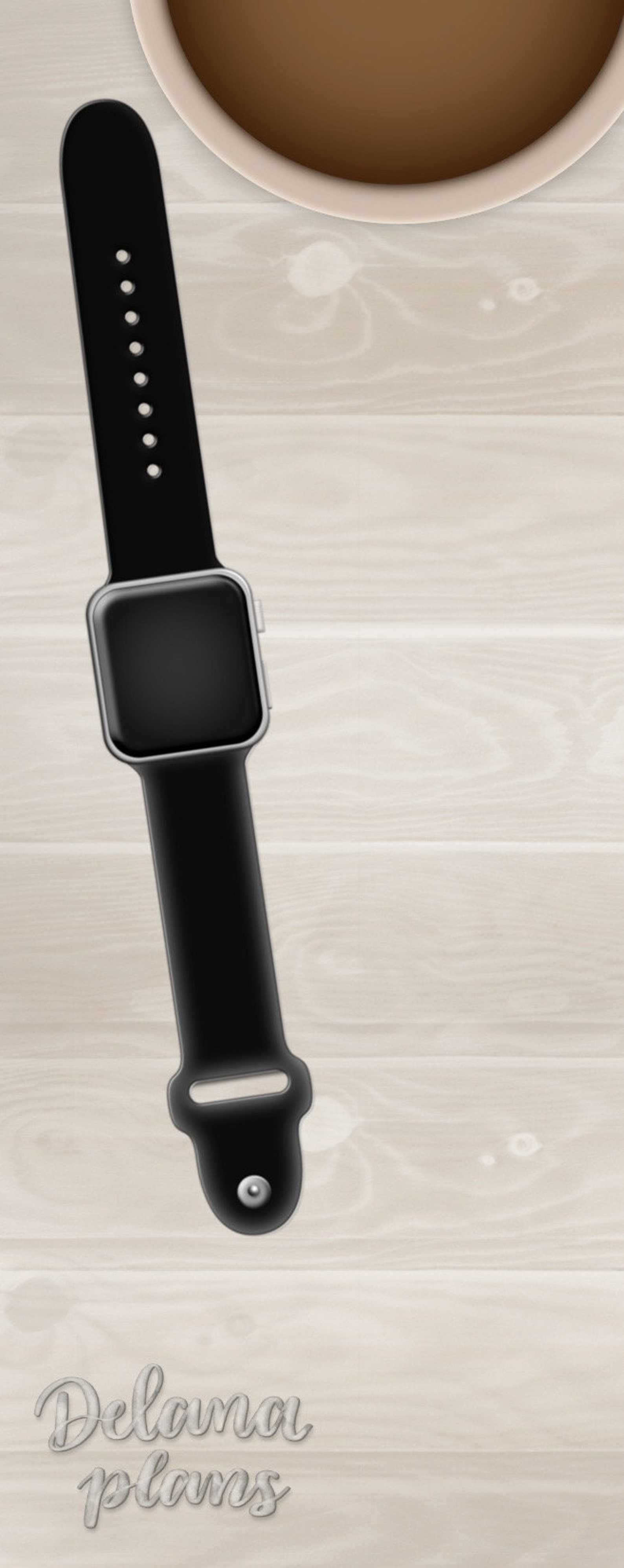 Black Digital Apple Watch Sticker Etsy New Zealand