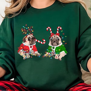 Christmas Pug Crewneck Sweatshirt - Funny Dog Sweatshirt