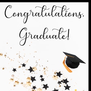 Carte de graduation imprimable - Félicitations diplômé