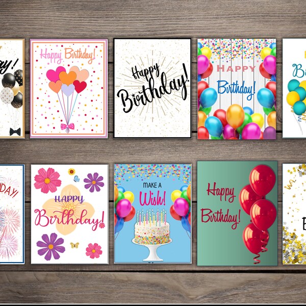 Birthday Card Assortment #2 - Set of 10 or 20