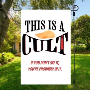 あなたはカルト政治の芝生看板です | 大胆なメッセージのある庭看板、政治的な芝生看板、面白い庭旗、活動家看板、抗議旗