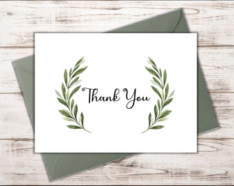 Thank You Cards - Set of 10 - Olive Branch
