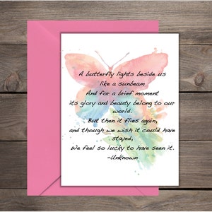 Sympathy Card: Watercolor Butterfly