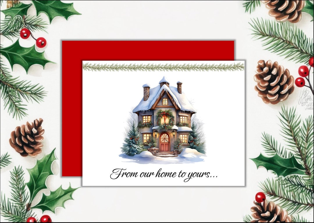 Cozy Cottage Christmas Cards, Holiday Cards - Etsy