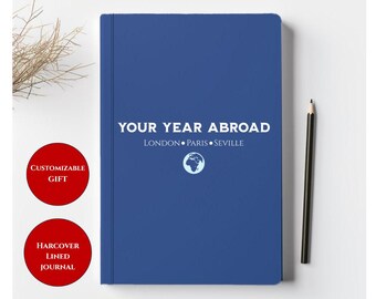 Personalized Hardcover Notebook, Custom Name Journal, Personalized Stationery, Unique Gift, Custom Spine Text, Personalized Journal