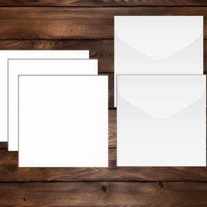Mini weiße quadratische Umschläge (3,75 "x 3,75"") - Set von 25 oder 50