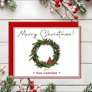 Biglietti di Natale personalizzati - Biglietti di Natale personalizzati Cardinal con buste - Buon Natale