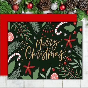 Frohe Weihnachten Grußkarten: Tropical Chic