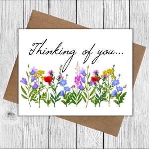 Thinking of you cards Set of 10 Blank Inside image 1