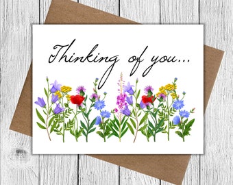 Thinking of you cards - Set of 10 - Blank Inside