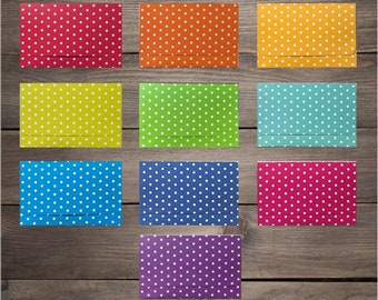 Polka Dot Gift Card Holders - Set of 20