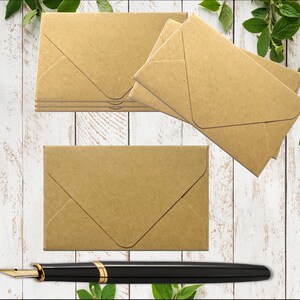 Mini sobres Kraft - Sobres para tarjetas de regalo - Juego de 25