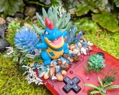 Croconaw (アリゲイツ Alligates) Ruby Red Gameboy Color Succulent Planter Pokemon Terrarium