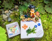 Goku - Dragon Ball Z Custom GameBoy Terrarium Planter with Dragon Ball Z Goku Gekitouden Game Cartridge (JP)