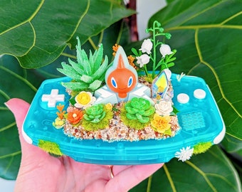 Rotom Glow-in-the-Dark GameBoy Advance Pokemon Terrarium Diorama- Ready to Ship!