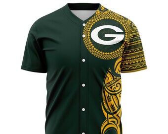 green bay packers baseball jersey