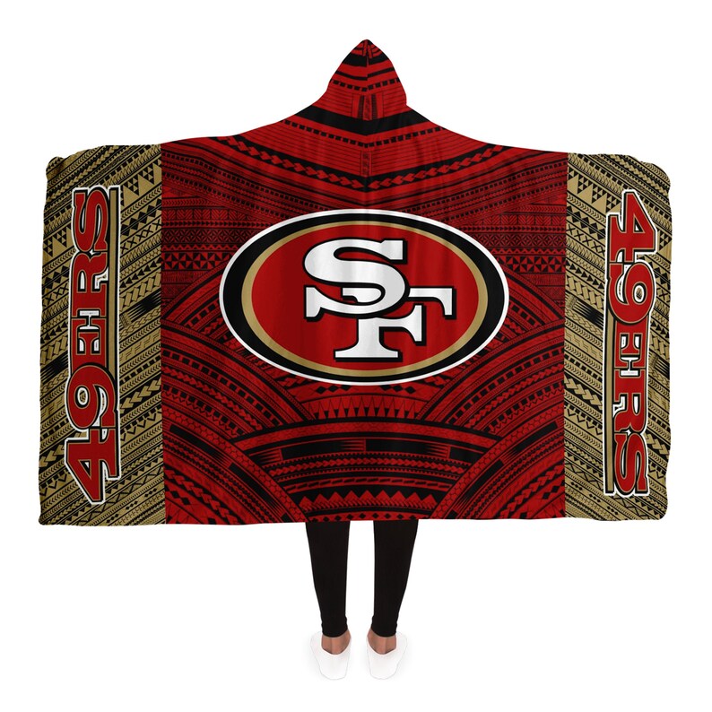 Polynesian Design Hooded Blanket San Francisco 49ers Etsy