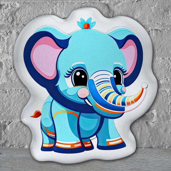 Plush Baby Elephant Pillow Etsy