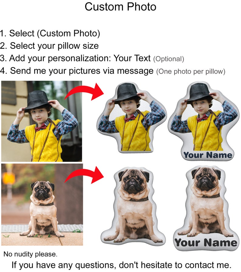 Custom Cartoon Character Plush Toys Personalized Pillow Create Your Own