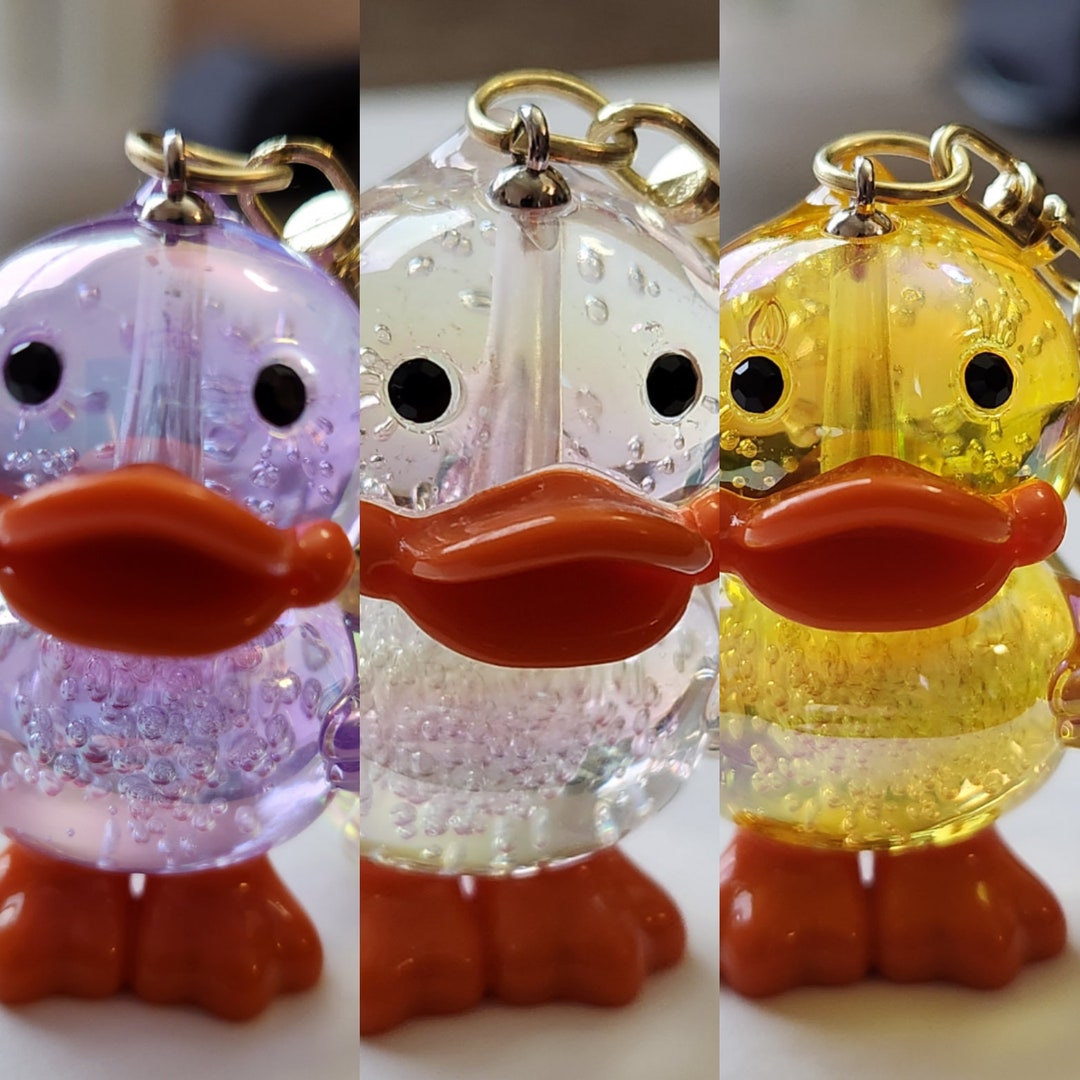 Resin Duck Keychains Etsy