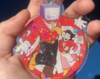 Spamton and Tenna | Deltarune Acrylic Charm