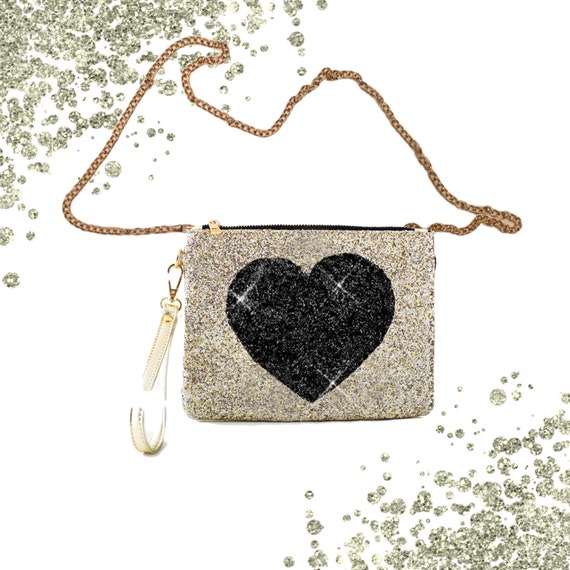 glitter crossbody purse