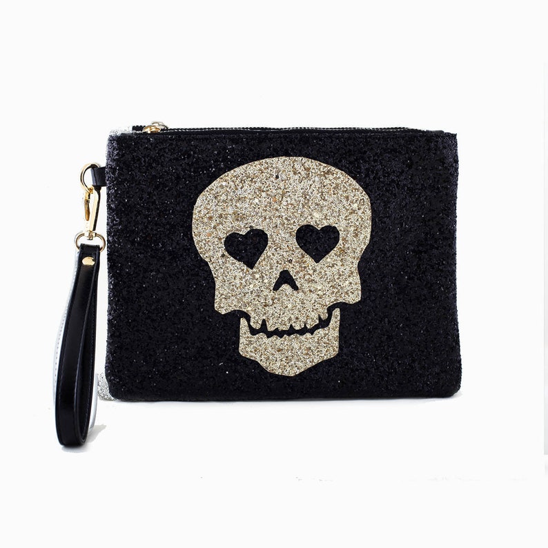 skull clutch purse