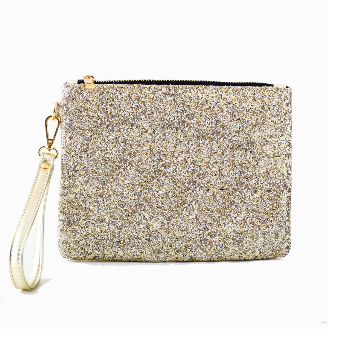 Gold Glitter Wallet Purse with Hand Strap Can Add Text or Etsy