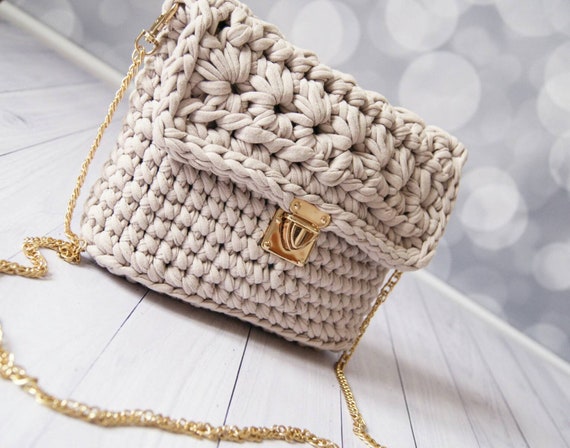 Blush Crossbody Bag for Women Crochet Bag Designer Handbag | Etsy
