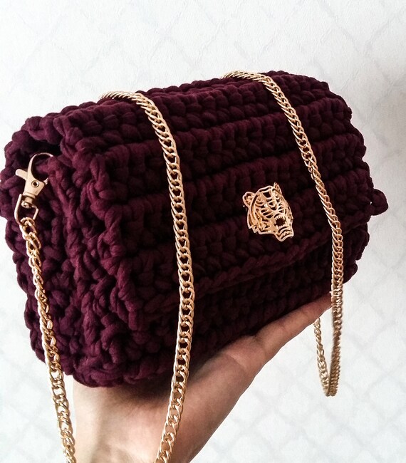 maroon purse