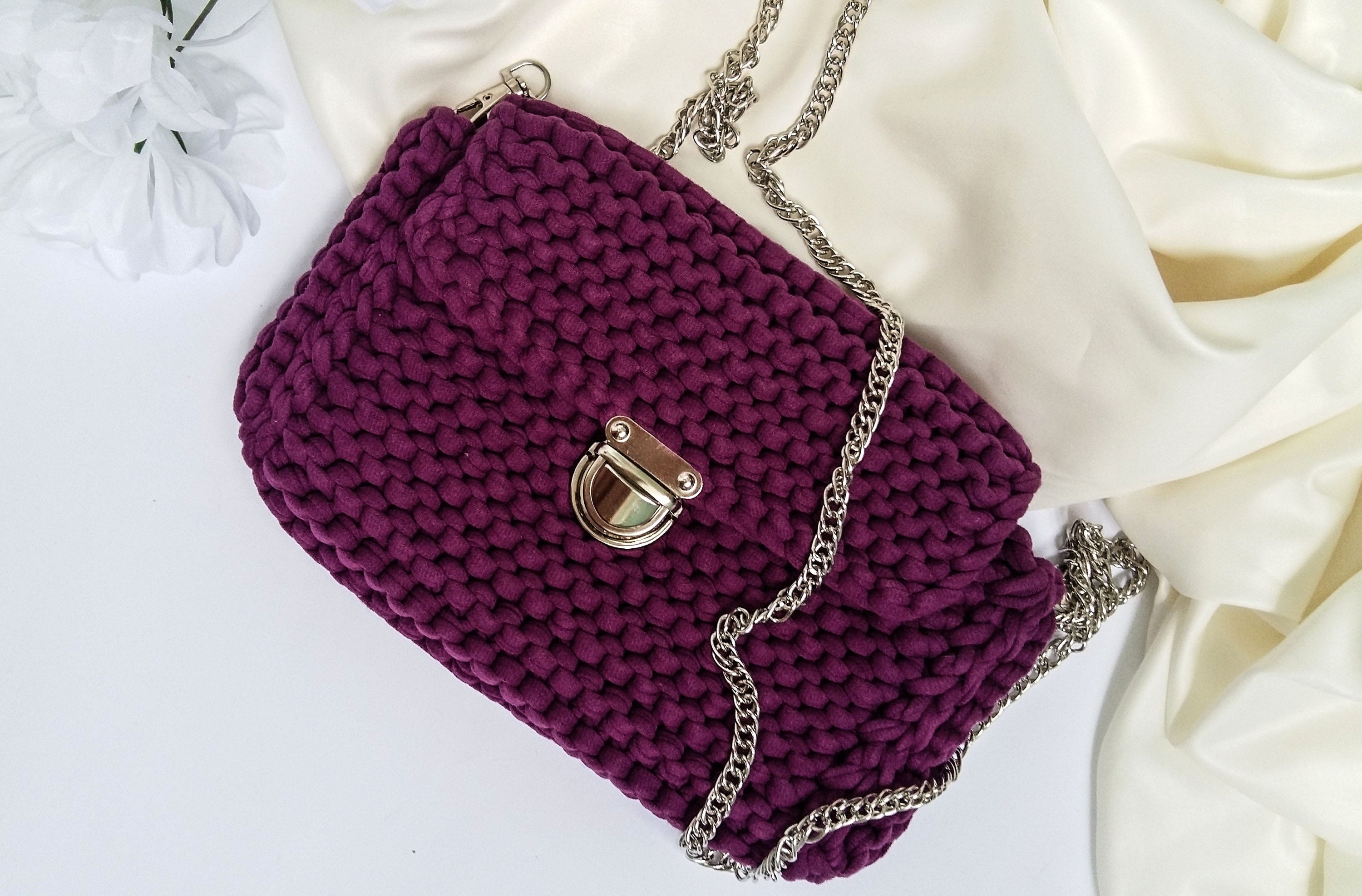 Plum Purple Small Crossbody Bag for Women Designer Handbag | Etsy