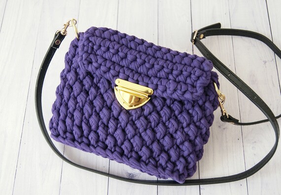 Purple Handbag Luxury Handbag Women Purse Crossbody Bag 