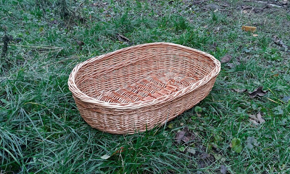 Wicker Pet Bed Basket Dog Bed Furniture Cat Bed Natural Cat Etsy