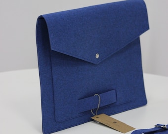 Handmade Felt Laptop Bag: Minimalist Envelope Sleeve with Pocket