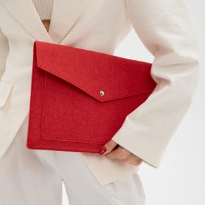 Eco Felt Laptop Sleeve with Flap – Handmade Case
