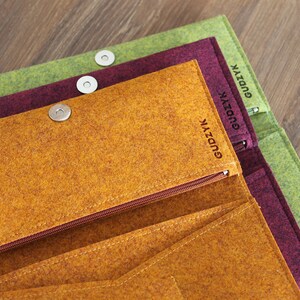 Cartera clásica minimalista de fieltro con bolsillo para monedas imagen 6