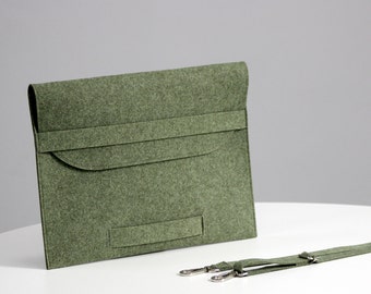 Custom Felt Laptop Sleeve, MacBook Air M4 Case, Eco Minimalist Bag, Corporate Gift, Work Bestie, Tech Accessories