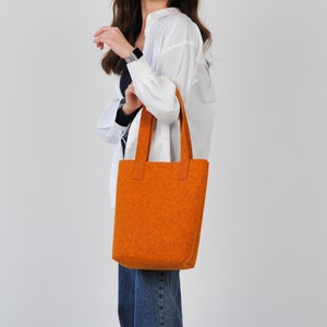 FilzTasche, Premium Eco Filz Tasche, Weekender Tasche, Große Tasche mit Tasche, Schultertasche, Tragetasche für Frauen, Frauen Arbeitstasche