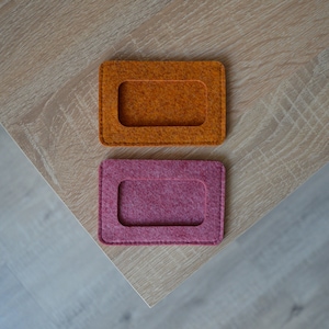Supporto eco feltro / porta carte slim / custodia minimalista per carta d'identità / portafoglio carta