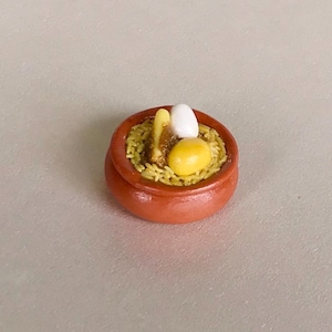 Indian Food Miniature Fridge Magnet, Dollhouse food, Miniature Biriyani, 1:12 Scale