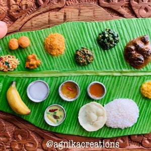 Indian Food Miniature Fridge Magnet, Dollhouse food, Andhra Thali Miniature, 1:12 Scale