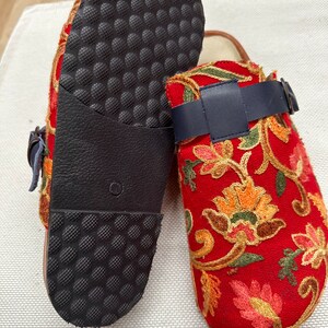 Handmade mules us-9 eu-39 emdroidered slippers image 7