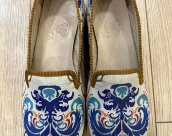 Scarpe fatte a mano US-8 EU-38, scarpe in pelle, scarpe uniche, scarpe Kilim, mocassini comodi, scarpe regalo, mocassini da donna