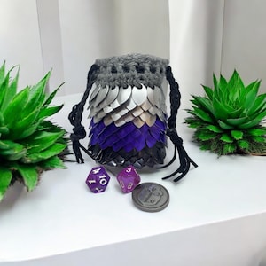 Średnia sakiewka na kości Dragonscale, D&D, torba do przechowywania, Roleplay, sakiewka Ren Faire