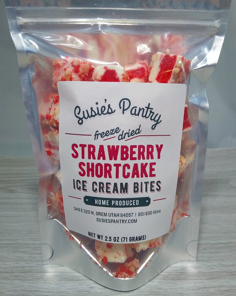 Freeze Dried Strawberry Shortcake Ice Cream Bites 2.5 oz