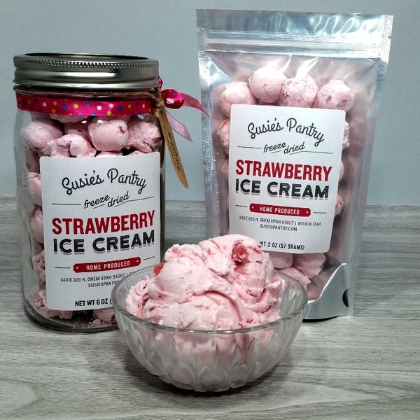 Freeze Dried Strawberry Ice Cream (Large Sizes)
