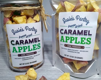 Freeze Dried Caramel Apples